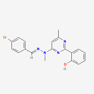 molecular formula C19H17BrN4O B3719422 4-bromobenzaldehyde [2-(2-hydroxyphenyl)-6-methyl-4-pyrimidinyl](methyl)hydrazone 