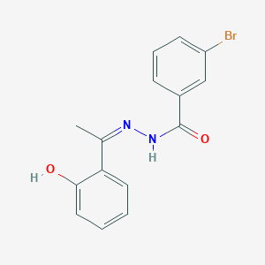 molecular formula C15H13BrN2O2 B3719423 3-bromo-N'-[1-(2-hydroxyphenyl)ethylidene]benzohydrazide 