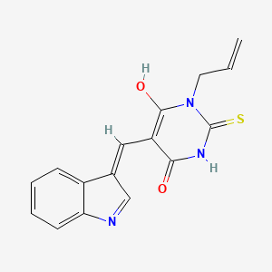 molecular formula C16H13N3O2S B3719428 1-allyl-5-(1H-indol-3-ylmethylene)-2-thioxodihydro-4,6(1H,5H)-pyrimidinedione 