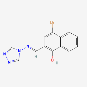 4-bromo-2-[(4H-1,2,4-triazol-4-ylimino)methyl]-1-naphthol