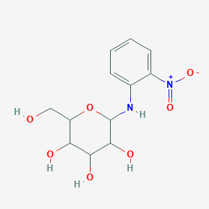 molecular formula C12H16N2O7 B371943 2-Hydroxymethyl-6-(2-nitro-phenylamino)-tetrahydro-pyran-3,4,5-triol 