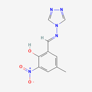 4-methyl-2-nitro-6-[(4H-1,2,4-triazol-4-ylimino)methyl]phenol