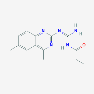 N-{amino[(4,6-dimethyl-2-quinazolinyl)amino]methylene}propanamide