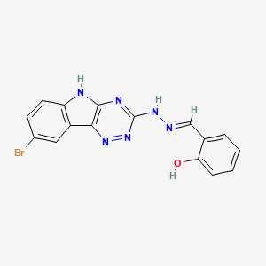 2-hydroxybenzaldehyde (8-bromo-5H-[1,2,4]triazino[5,6-b]indol-3-yl)hydrazone