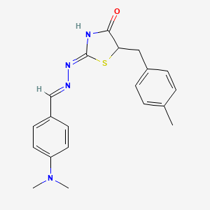 4-(dimethylamino)benzaldehyde [5-(4-methylbenzyl)-4-oxo-1,3-thiazolidin-2-ylidene]hydrazone