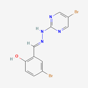 molecular formula C11H8Br2N4O B3719509 5-bromo-2-hydroxybenzaldehyde (5-bromo-2-pyrimidinyl)hydrazone 