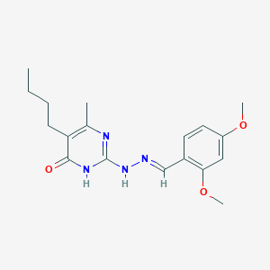 molecular formula C18H24N4O3 B3719510 2,4-dimethoxybenzaldehyde (5-butyl-4-hydroxy-6-methyl-2-pyrimidinyl)hydrazone 