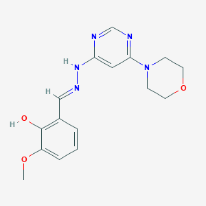 2-hydroxy-3-methoxybenzaldehyde [6-(4-morpholinyl)-4-pyrimidinyl]hydrazone