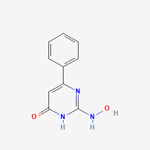 molecular formula C10H9N3O2 B3719522 2-(hydroxyamino)-6-phenyl-4-pyrimidinol 