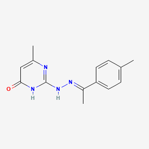 molecular formula C14H16N4O B3719526 1-(4-methylphenyl)ethanone (4-hydroxy-6-methyl-2-pyrimidinyl)hydrazone 