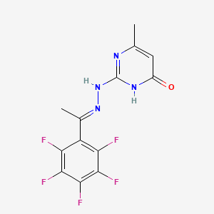 1-(pentafluorophenyl)ethanone (4-hydroxy-6-methyl-2-pyrimidinyl)hydrazone