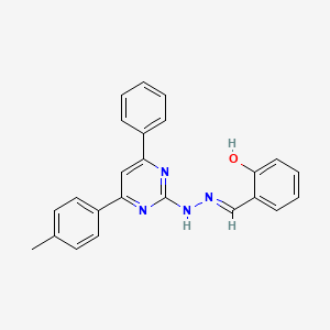 2-hydroxybenzaldehyde [4-(4-methylphenyl)-6-phenyl-2-pyrimidinyl]hydrazone