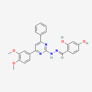 2,4-dihydroxybenzaldehyde [4-(3,4-dimethoxyphenyl)-6-phenyl-2-pyrimidinyl]hydrazone