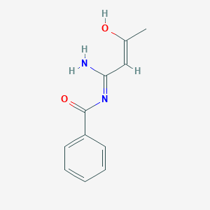 N-(1-amino-3-oxo-1-buten-1-yl)benzamide