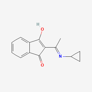 molecular formula C14H13NO2 B3719588 2-[1-(cyclopropylamino)ethylidene]-1H-indene-1,3(2H)-dione 