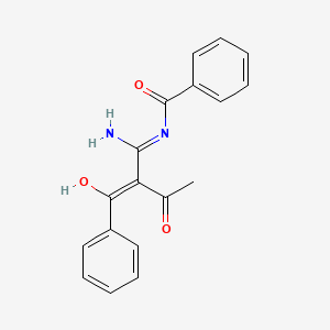 molecular formula C18H16N2O3 B3719595 N-(1-amino-2-benzoyl-3-oxo-1-buten-1-yl)benzamide 