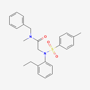 molecular formula C25H28N2O3S B3719599 N~1~-benzyl-N~2~-(2-ethylphenyl)-N~1~-methyl-N~2~-[(4-methylphenyl)sulfonyl]glycinamide 