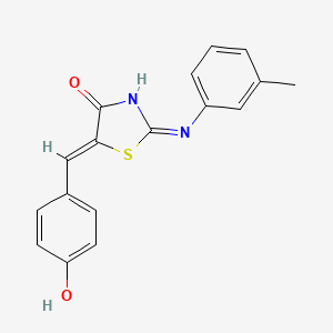 molecular formula C17H14N2O2S B3719606 5-(4-hydroxybenzylidene)-2-[(3-methylphenyl)amino]-1,3-thiazol-4(5H)-one 