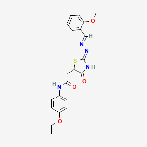 N-(4-ethoxyphenyl)-2-{4-hydroxy-2-[(2-methoxybenzylidene)hydrazono]-2,5-dihydro-1,3-thiazol-5-yl}acetamide