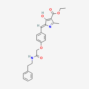 molecular formula C25H26N2O5 B3719646 ethyl 2-methyl-4-oxo-5-(4-{2-oxo-2-[(2-phenylethyl)amino]ethoxy}benzylidene)-4,5-dihydro-1H-pyrrole-3-carboxylate 