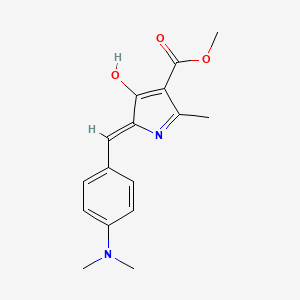 molecular formula C16H18N2O3 B3719651 methyl 5-[4-(dimethylamino)benzylidene]-2-methyl-4-oxo-4,5-dihydro-1H-pyrrole-3-carboxylate 