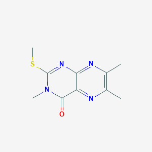 molecular formula C10H12N4OS B371973 3,6,7-trimethyl-2-(methylsulfanyl)-4(3H)-pteridinone 