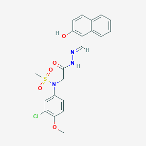 molecular formula C21H20ClN3O5S B3719739 N-(3-chloro-4-methoxyphenyl)-N-(2-{2-[(2-hydroxy-1-naphthyl)methylene]hydrazino}-2-oxoethyl)methanesulfonamide 