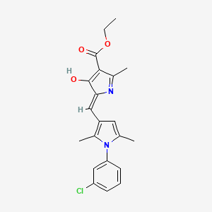 ethyl 5-{[1-(3-chlorophenyl)-2,5-dimethyl-1H-pyrrol-3-yl]methylene}-2-methyl-4-oxo-4,5-dihydro-1H-pyrrole-3-carboxylate