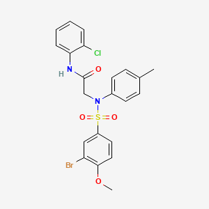 molecular formula C22H20BrClN2O4S B3719763 N~2~-[(3-bromo-4-methoxyphenyl)sulfonyl]-N~1~-(2-chlorophenyl)-N~2~-(4-methylphenyl)glycinamide 