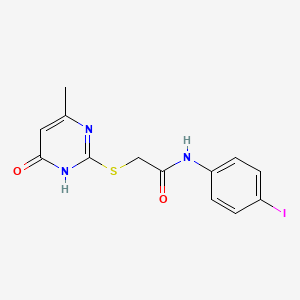 2-[(4-hydroxy-6-methyl-2-pyrimidinyl)thio]-N-(4-iodophenyl)acetamide