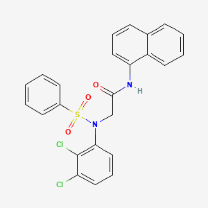 molecular formula C24H18Cl2N2O3S B3719770 N~2~-(2,3-dichlorophenyl)-N~1~-1-naphthyl-N~2~-(phenylsulfonyl)glycinamide 