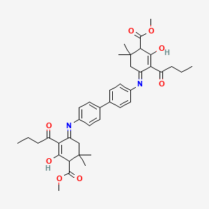 dimethyl 4,4'-(4,4'-biphenyldiyldiimino)bis(3-butyryl-6,6-dimethyl-2-oxo-3-cyclohexene-1-carboxylate)