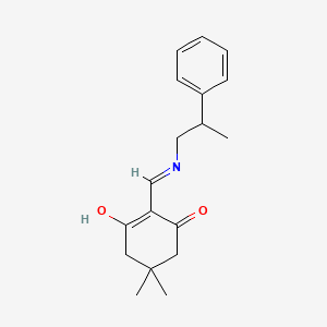 5,5-dimethyl-2-{[(2-phenylpropyl)amino]methylene}-1,3-cyclohexanedione