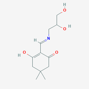molecular formula C12H19NO4 B3719840 2-{[(2,3-dihydroxypropyl)amino]methylene}-5,5-dimethyl-1,3-cyclohexanedione 