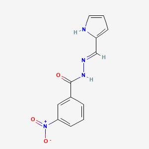 molecular formula C12H10N4O3 B3719907 3-nitro-N'-(1H-pyrrol-2-ylmethylene)benzohydrazide CAS No. 119034-11-6