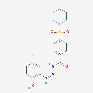 molecular formula C19H20ClN3O4S B3719909 N'-(5-chloro-2-hydroxybenzylidene)-4-(1-piperidinylsulfonyl)benzohydrazide 