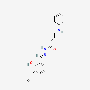 molecular formula C21H25N3O2 B3719921 N'-(3-allyl-2-hydroxybenzylidene)-4-[(4-methylphenyl)amino]butanohydrazide 