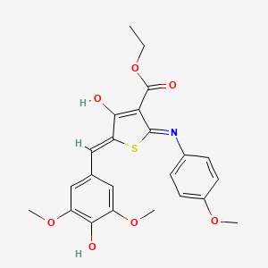 ethyl 5-(4-hydroxy-3,5-dimethoxybenzylidene)-2-[(4-methoxyphenyl)amino]-4-oxo-4,5-dihydro-3-thiophenecarboxylate