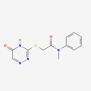 molecular formula C12H12N4O2S B3719949 N-methyl-2-[(5-oxo-4,5-dihydro-1,2,4-triazin-3-yl)thio]-N-phenylacetamide 