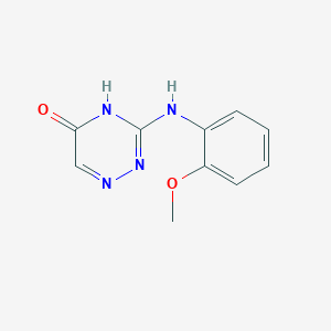 molecular formula C10H10N4O2 B3719957 3-[(2-methoxyphenyl)amino]-1,2,4-triazin-5(4H)-one 