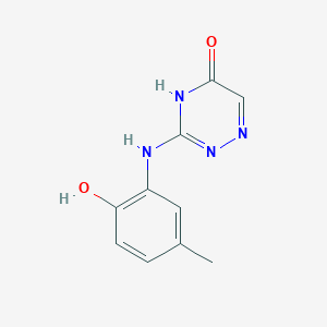 molecular formula C10H10N4O2 B3719960 3-[(2-hydroxy-5-methylphenyl)amino]-1,2,4-triazin-5(4H)-one 