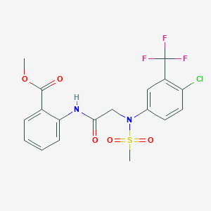 molecular formula C18H16ClF3N2O5S B3719968 methyl 2-{[N-[4-chloro-3-(trifluoromethyl)phenyl]-N-(methylsulfonyl)glycyl]amino}benzoate 