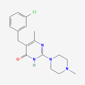 5-(3-chlorobenzyl)-6-methyl-2-(4-methylpiperazin-1-yl)pyrimidin-4(3H)-one