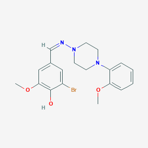 2-bromo-6-methoxy-4-({[4-(2-methoxyphenyl)-1-piperazinyl]imino}methyl)phenol