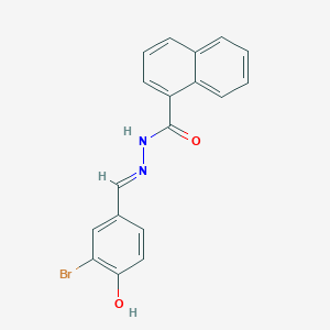 molecular formula C18H13BrN2O2 B3720024 N'-(3-bromo-4-hydroxybenzylidene)-1-naphthohydrazide 