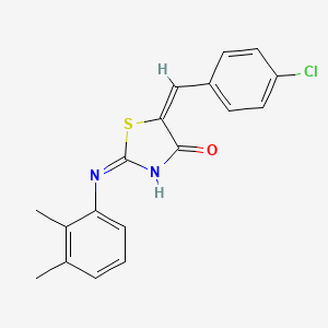 molecular formula C18H15ClN2OS B3720058 5-(4-chlorobenzylidene)-2-[(2,3-dimethylphenyl)amino]-1,3-thiazol-4(5H)-one 