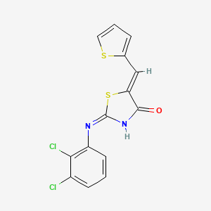 molecular formula C14H8Cl2N2OS2 B3720131 2-[(2,3-dichlorophenyl)amino]-5-(2-thienylmethylene)-1,3-thiazol-4(5H)-one 