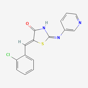 molecular formula C15H10ClN3OS B3720175 5-(2-chlorobenzylidene)-2-(3-pyridinylamino)-1,3-thiazol-4(5H)-one 