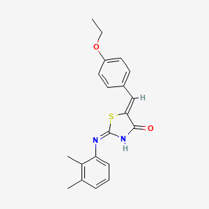 molecular formula C20H20N2O2S B3720183 2-[(2,3-dimethylphenyl)amino]-5-(4-ethoxybenzylidene)-1,3-thiazol-4(5H)-one 