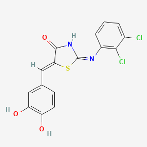 molecular formula C16H10Cl2N2O3S B3720191 2-[(2,3-dichlorophenyl)amino]-5-(3,4-dihydroxybenzylidene)-1,3-thiazol-4(5H)-one 